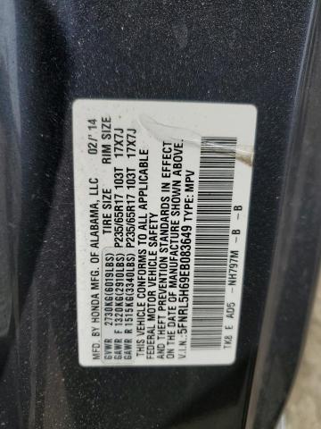 VIN 5FNRL5H69EB083649 2014 Honda Odyssey, Exl no.13