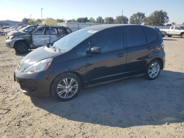 HONDA FIT SPORT 2010 black  gas JHMGE8H4XAS011100 photo #1