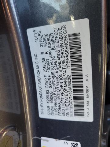 VIN 1HGCV1F16JA268262 2018 Honda Accord, LX no.12