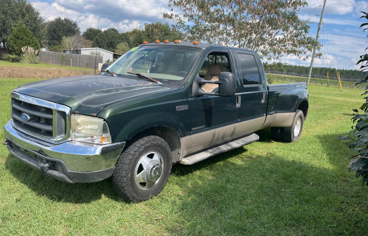 FORD F350 SUPER 1999 green crew pic diesel 1FTWW32F6XEE85785 photo #3