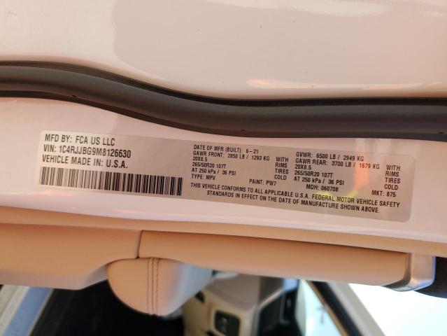 2021 JEEP GRAND CHER - 1C4RJJBG9M8126630