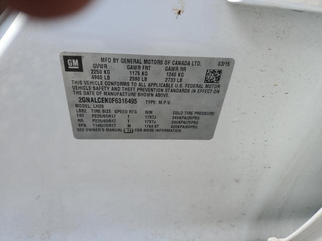 2015 CHEVROLET EQUINOX LT - 2GNALCEK0F6316495