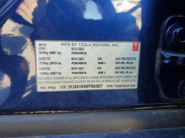 2015 TESLA MODEL S P8 5YJSA1H45FF084927