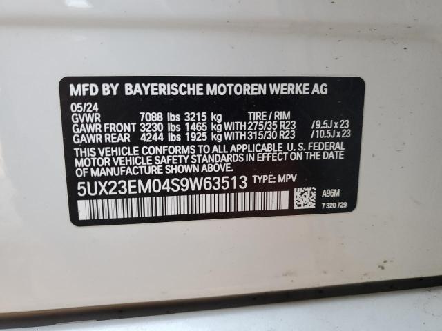 2025 BMW X7 XDRIVE4 - 5UX23EM04S9W63513