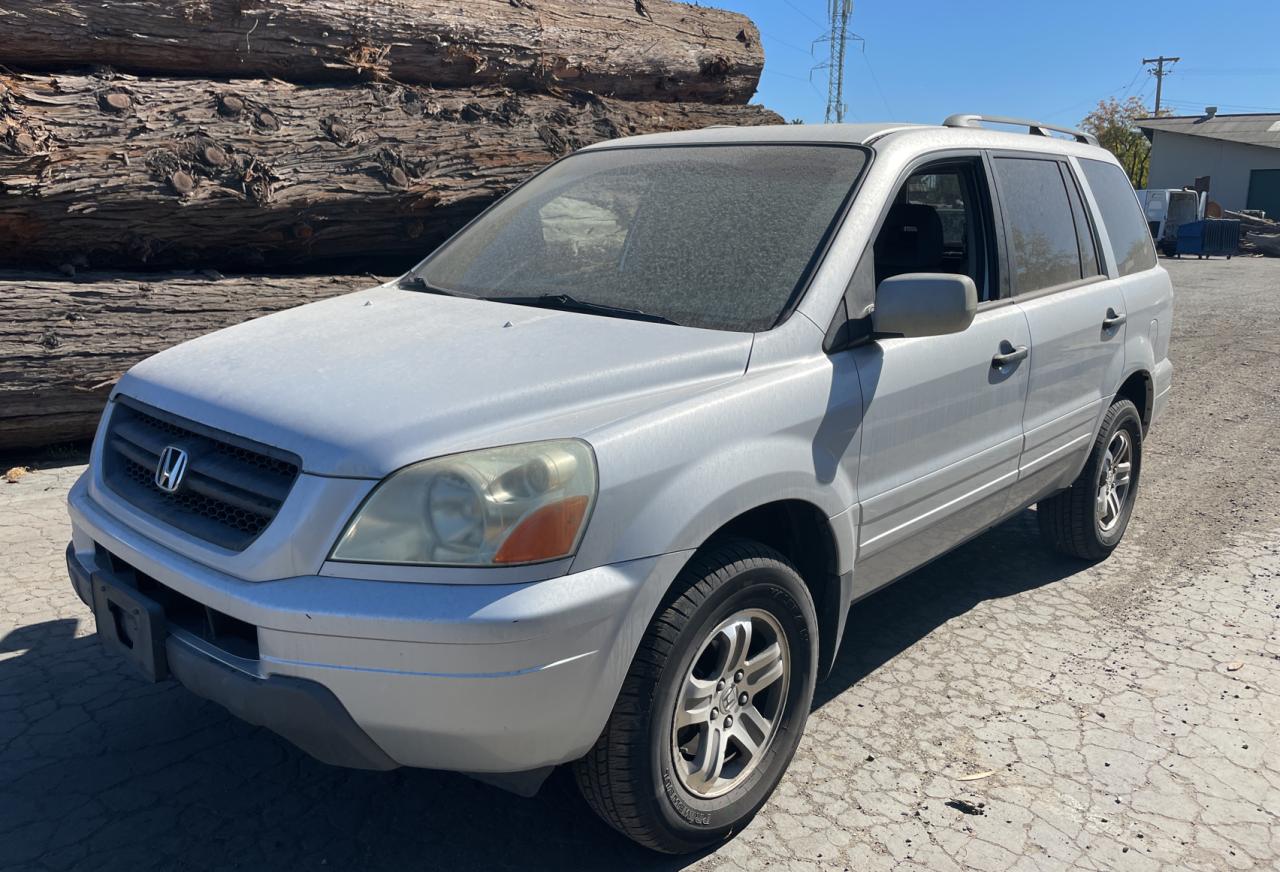 HONDA PILOT EXL 2004 silver 4dr spor gas 2HKYF18544H541830 photo #3