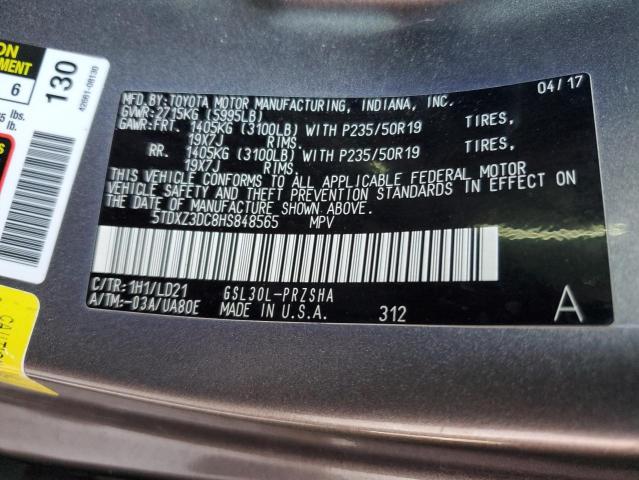 VIN 5TDXZ3DC8HS848565 2017 Toyota Sienna, SE no.13