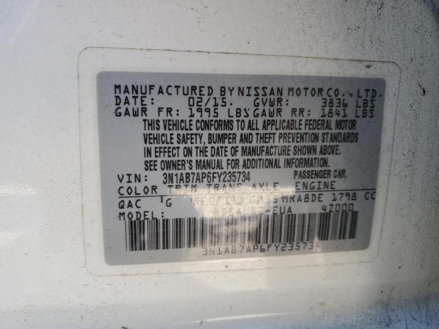 VIN 3N1AB7AP6FY235734 2015 Nissan Sentra, S no.12