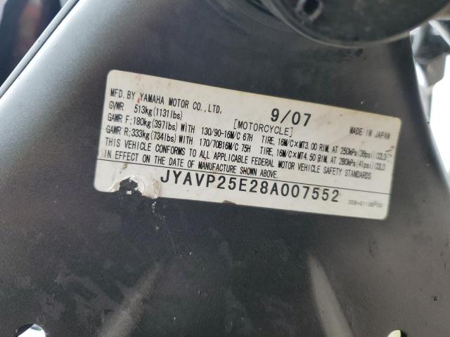 2008 YAMAHA XVS1300 CT JYAVP25E28A007552