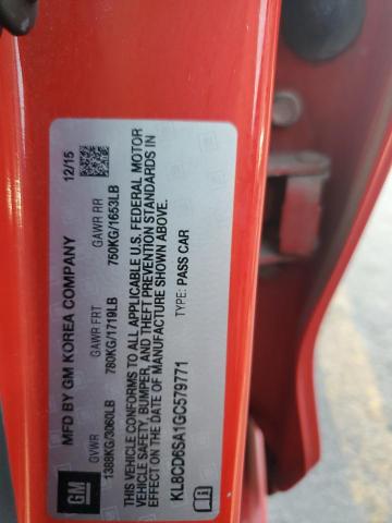 2016 CHEVROLET SPARK 1LT - KL8CD6SA1GC579771