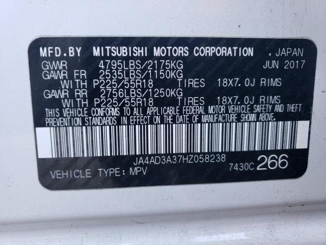2017 MITSUBISHI OUTLANDER - JA4AD3A37HZ058238