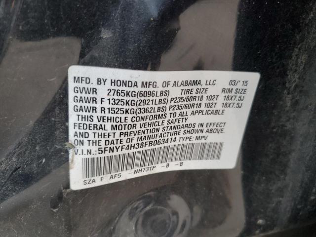 VIN 5FNYF4H38FB063414 2015 Honda Pilot, SE no.13