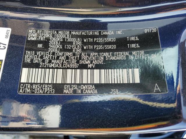 2020 LEXUS RX 450H F 2T2YGMDA3LC049997