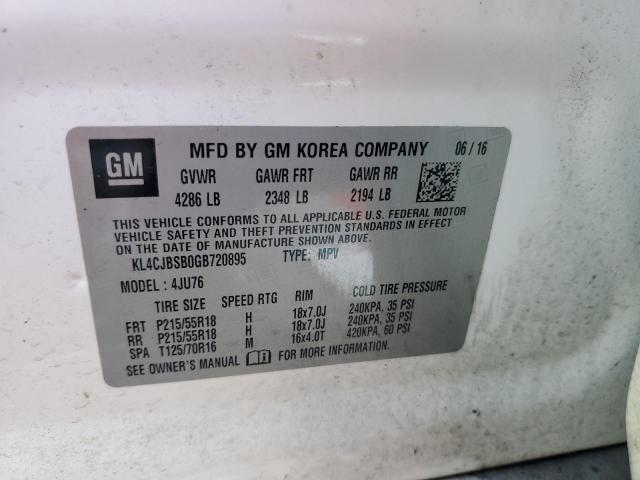 2016 BUICK ENCORE CON - KL4CJBSB0GB720895