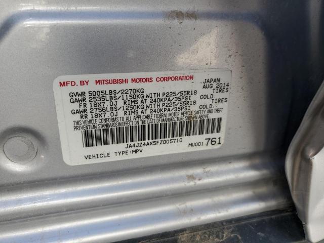 2015 MITSUBISHI OUTLANDER - JA4JZ4AX5FZ005710