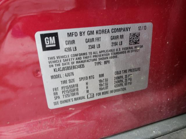 VIN KL4CJBSB5EB634835 2014 Buick Encore, Convenience no.13