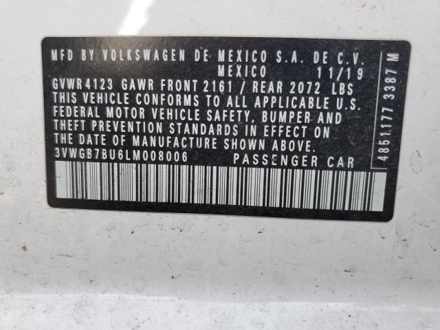 2020 VOLKSWAGEN JETTA SEL - 3VWGB7BU6LM008006