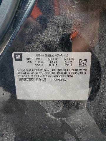 2017 CHEVROLET CRUZE LS - 1G1BC5SM3H7178168