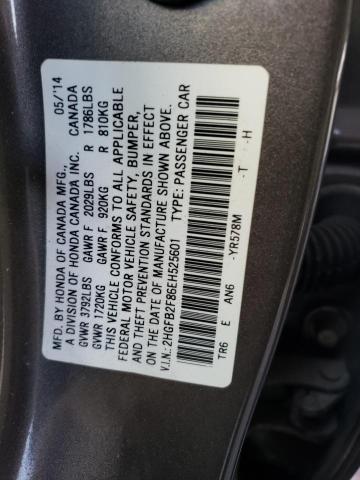 VIN 2HGFB2F86EH525601 2014 Honda Civic, EX no.13