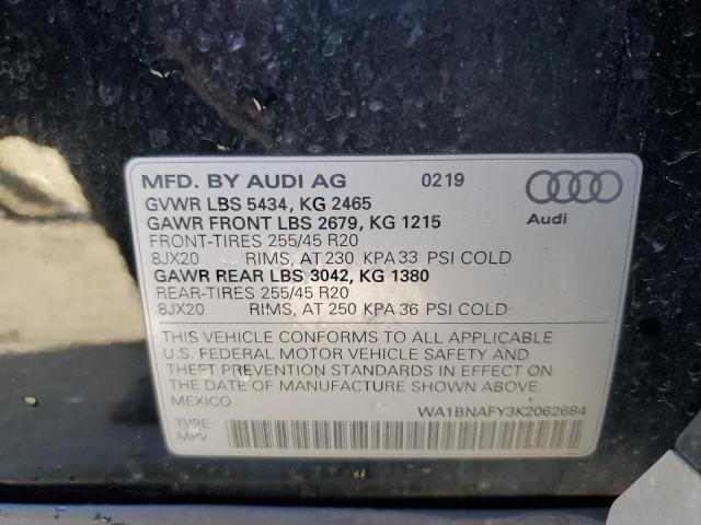 VIN WA1BNAFY3K2062684 2019 AUDI Q5 no.13