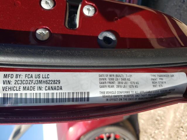 2021 DODGE CHALLENGER - 2C3CDZFJ3MH622829