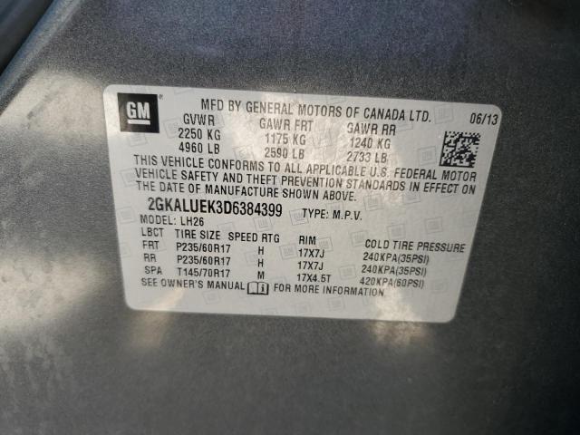 VIN 2GKALUEK3D6384399 2013 GMC Terrain, Slt no.13