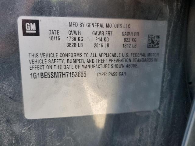 2017 CHEVROLET CRUZE LT - 1G1BE5SM7H7153655