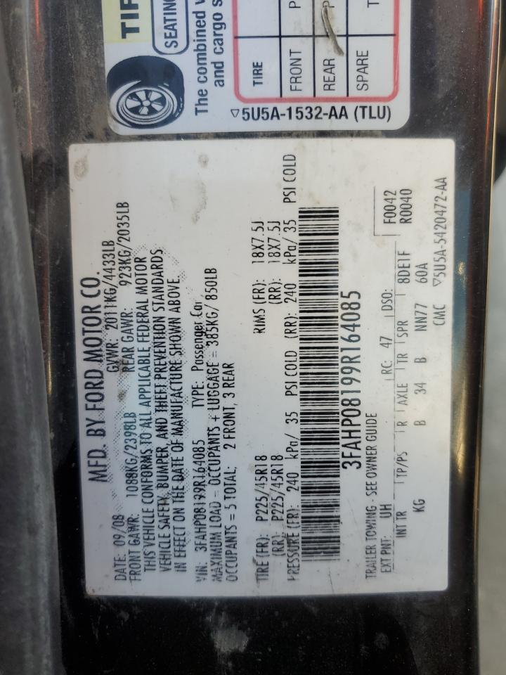 Lot #3024687587 2009 FORD FUSION SEL