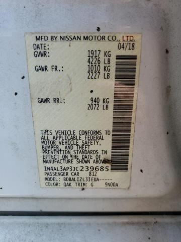 2018 NISSAN ALTIMA 2.5 - 1N4AL3AP3JC239685