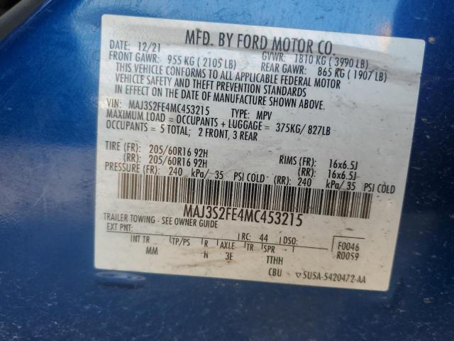 2021 FORD ECOSPORT X MAJ3S2FE4MC453215