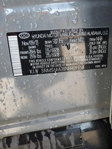 2022 HYUNDAI SANTA FE S - 5NMS64AJ8NH409358