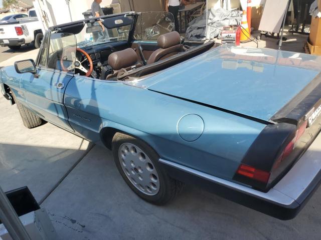 ALFA ROMEO SPIDER VEL 1989 blue roadster gas ZARBA5587K1066209 photo #4