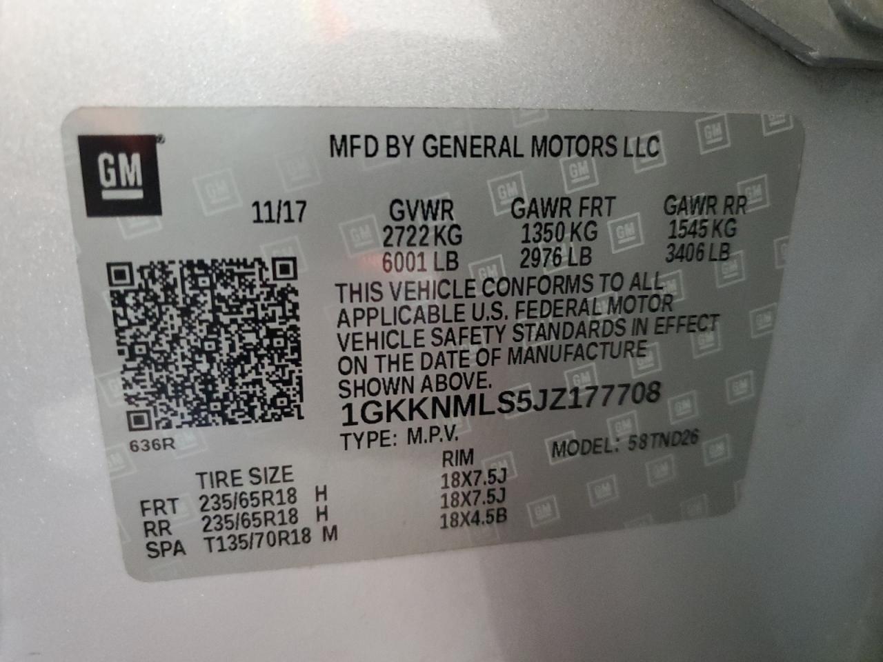 Lot #2926069715 2018 GMC ACADIA SLT