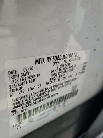 2020 FORD EXPLORER P - 1FM5K8AB3LGD18829