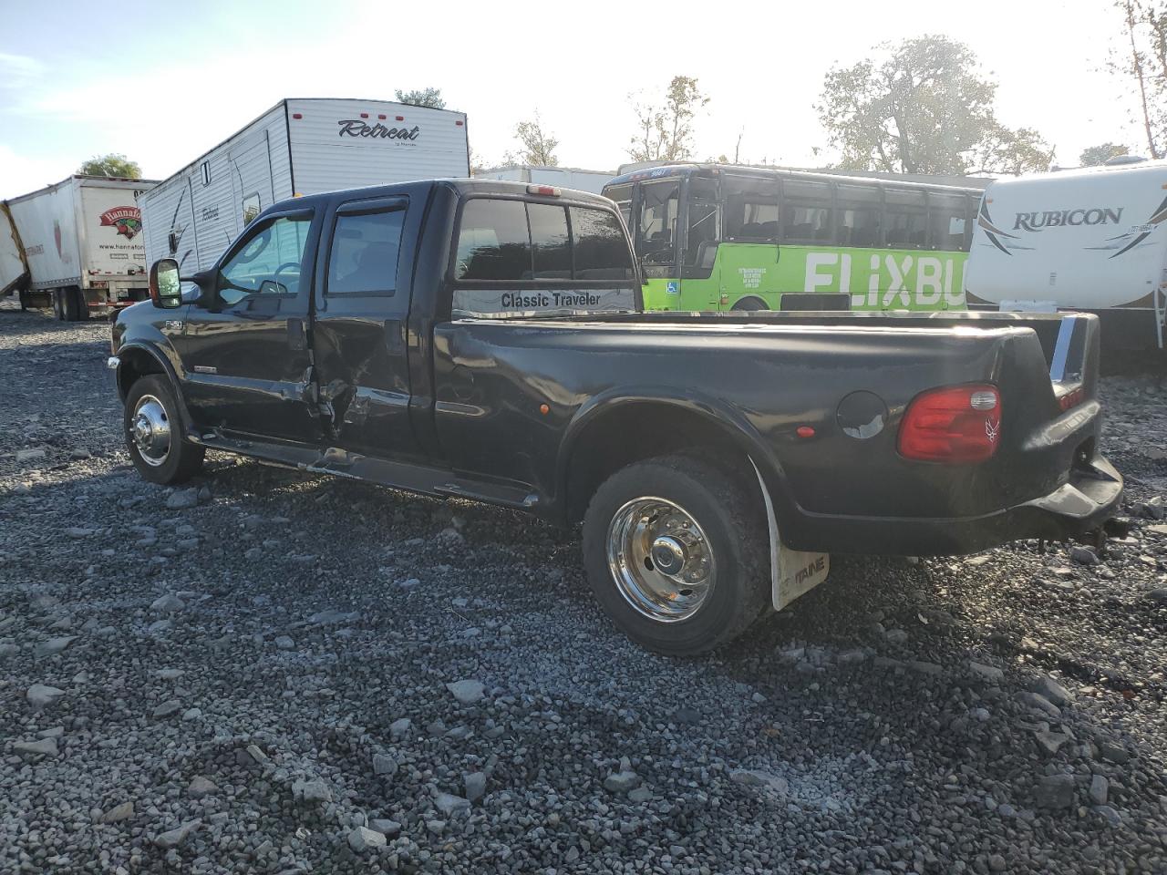 FORD F450 SUPER 2003 black crew cha diesel 1FDXW46P13EC18704 photo #3