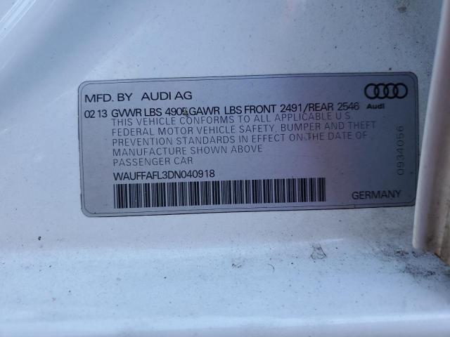 VIN WAUFFAFL3DN040918 2013 Audi A4, Premium Plus no.8