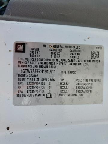 2017 GMC SAVANA G25 - 1GTW7AFF2H1910911