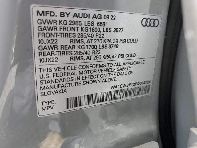 VIN WA1CWBF12PD004734 2023 Audi SQ8, Prestige no.13