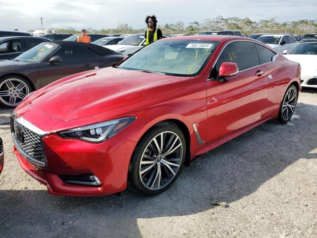 INFINITI Q60 LUXE 2022 red  gas JN1EV7KK9NM600727 photo #1