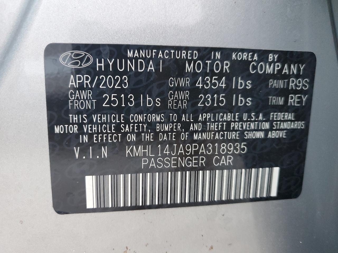 Lot #2996566690 2023 HYUNDAI SONATA SEL