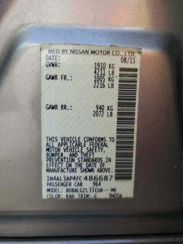 2015 NISSAN ALTIMA 2.5 - 1N4AL3AP4FC486687