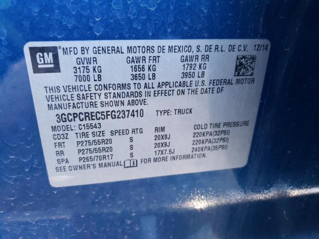 2015 CHEVROLET SILVERADO - 3GCPCREC5FG237410