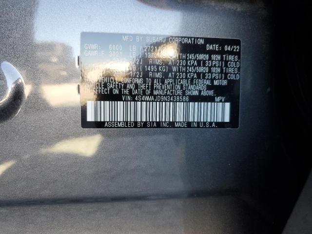 2022 SUBARU ASCENT ONY 4S4WMAJD9N3438586
