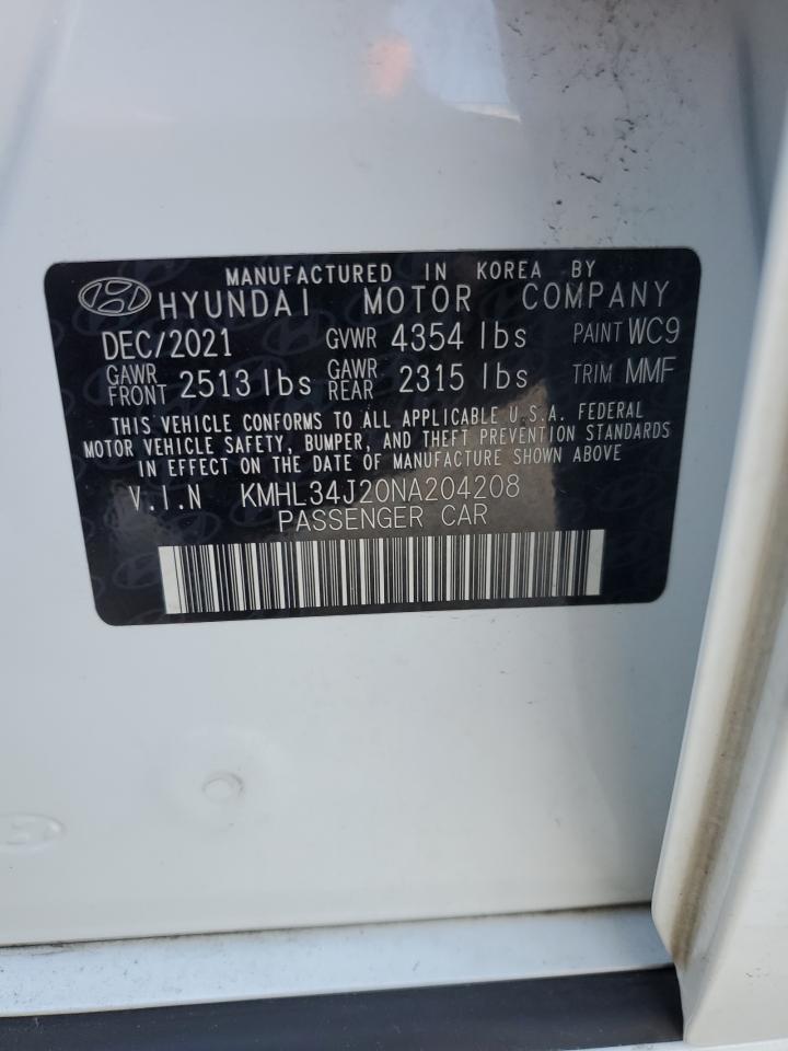 Lot #2981711767 2022 HYUNDAI SONATA LIM