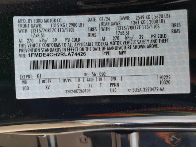 2024 FORD BRONCO HER 1FMDE4CH2RLA74426