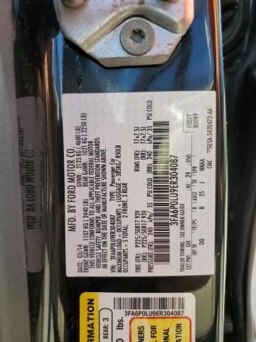 VIN 3FA6P0LU9ER304087 2014 Ford Fusion, Se Hybrid no.13