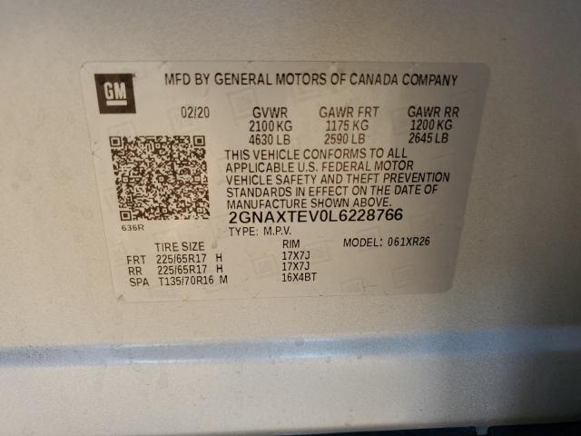 2020 CHEVROLET EQUINOX LT - 2GNAXTEV0L6228766