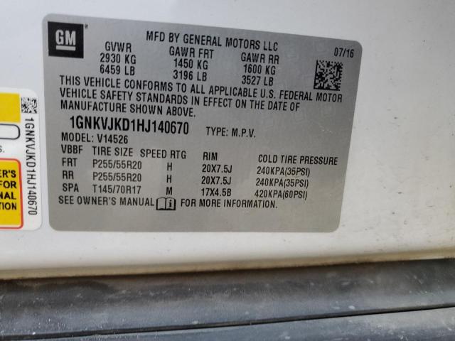 2017 CHEVROLET TRAVERSE P - 1GNKVJKD1HJ140670