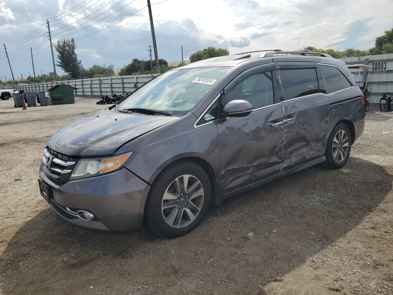 Lot #2925727401 2015 HONDA ODYSSEY TO