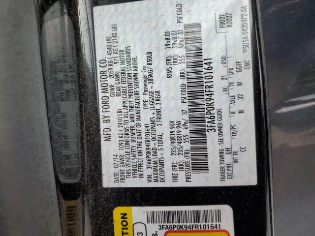 VIN 3FA6P0K94FR101641 2015 Ford Fusion, Titanium no.12