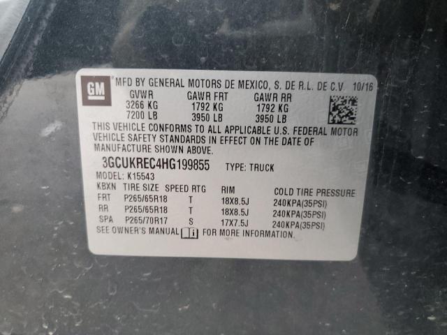 2017 CHEVROLET SILVERADO - 3GCUKREC4HG199855